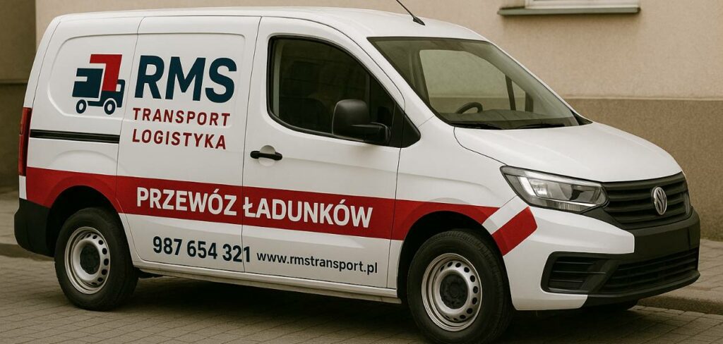 Samochód firmowy oklejony w reklamę
