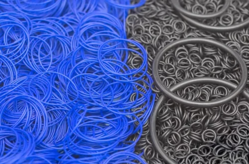 Niebieskie i czarne uszczelki